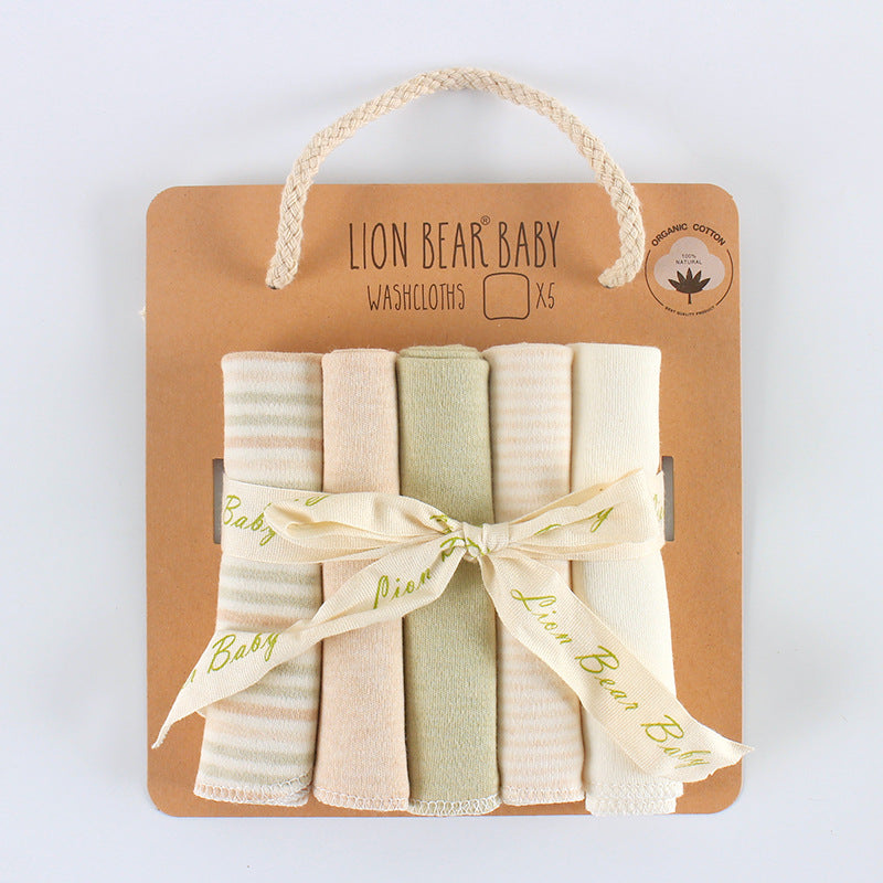 Baby Bib Square Cloths Newborn Face Nose Wipes Facial Tissues Infant Handkerchiefs 5-Piece Set